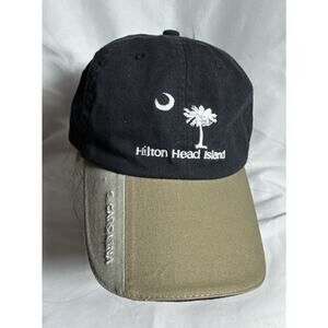Hilton Head Island S. Carolina Ball Cap Hat Adjustable Vacation Tri Color